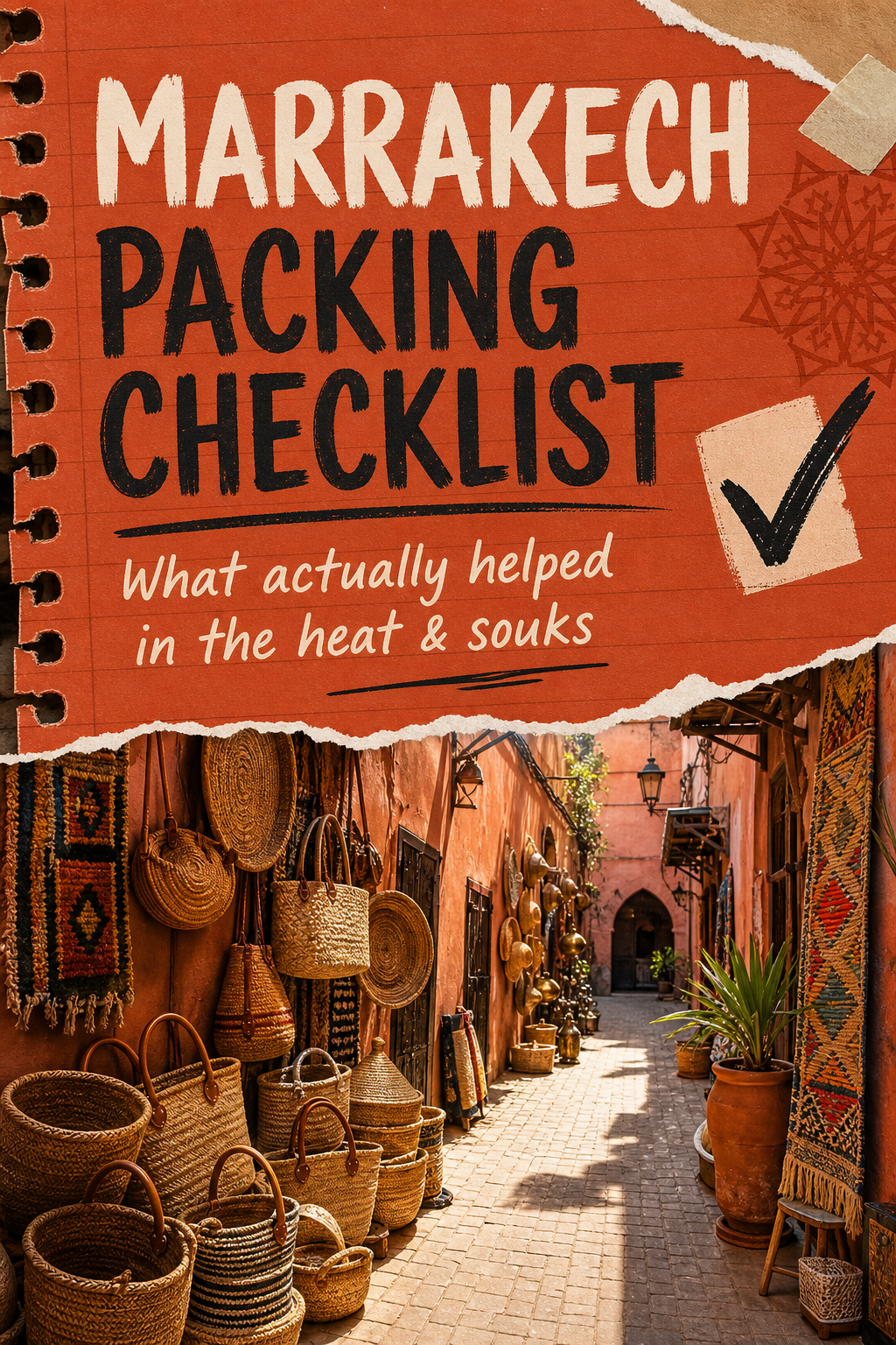 Travel essentials for Marrakech